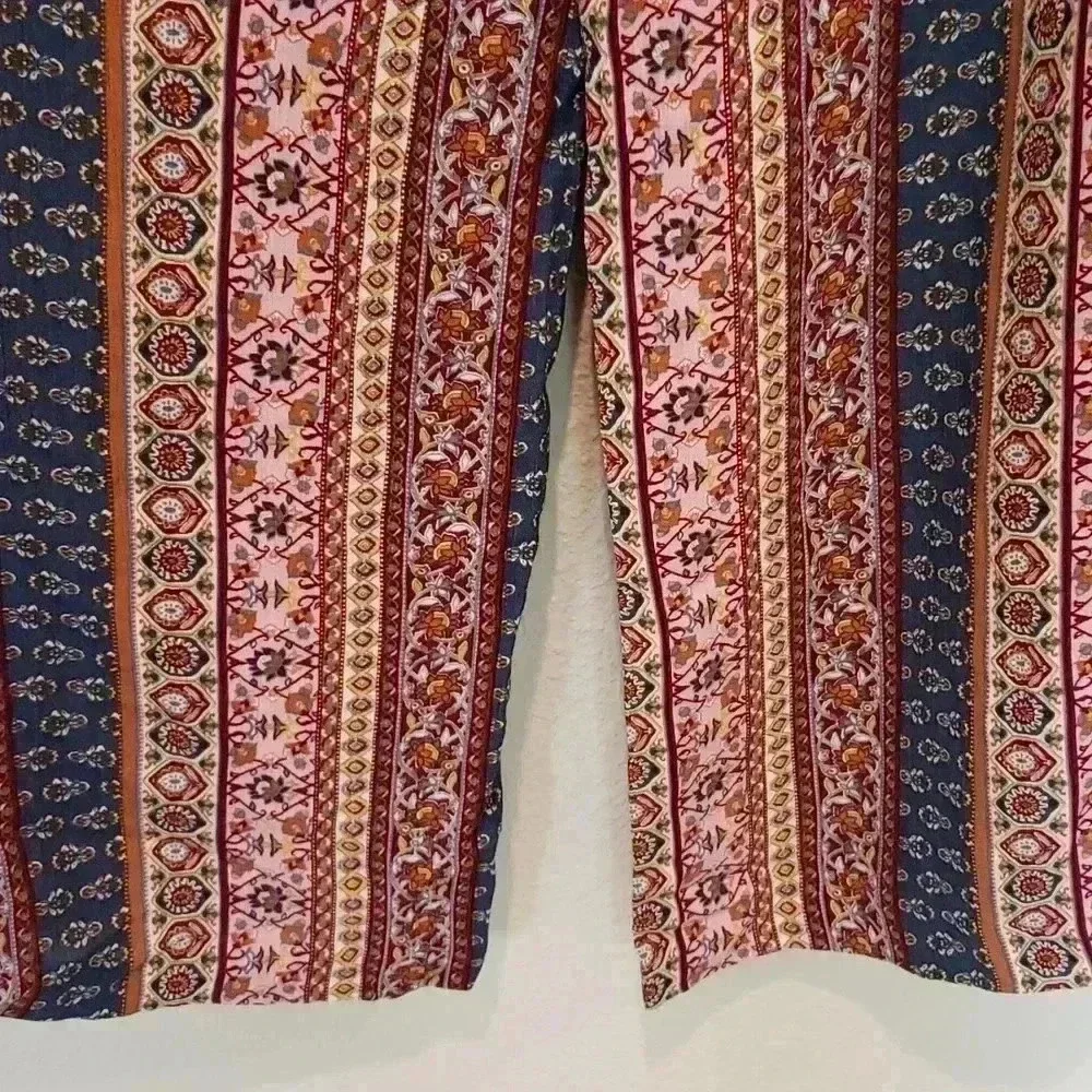 Three dots M Beachy Boho wide leg Comfy Elastic Waist Summer Pants - Picture 8 of 8